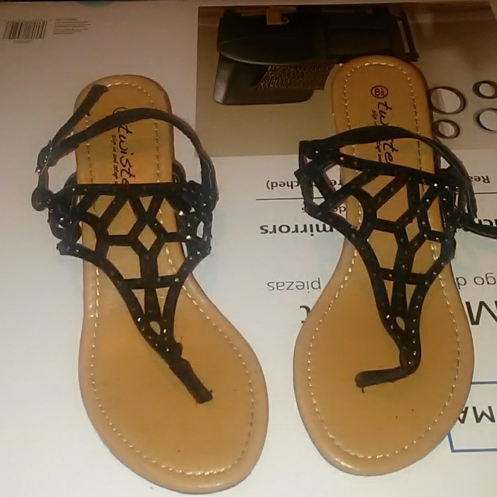 Thick cork wedge sandals